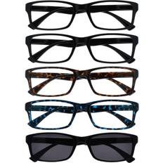 +2,00 Reading Glasses The Reading Glasses Company Black Brown Blue Readers RRRRS92-11231 5 Pack