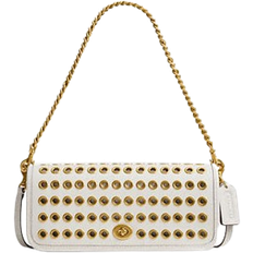 Coach Dinky Bag With Grommets - Brass/Chalk
