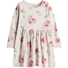 H&M Jente Rosa Bomullskjole med trykk 134/140 (8-10Y)