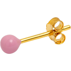 LULU Copenhagen Color Ball Earrings - Gold/Light Pink