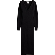 H&M Rib Knit Dress - Schwarz