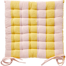 Salling Trend Hynde Rosa og Gul Strib Stolehynde Gul, Pink (40x40cm)