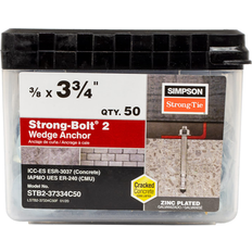 Ground Anchors & Column Shoes Simpson Strong-Tie 3/8-in x 3-3/4-in Concrete Wedge Anchors 50 Pack 50pcs
