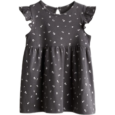 H&M Baby Grey Flounce-trimmed jersey dress 12-18M