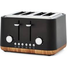 Dunelm Contemporary 4 Slice Matt Black