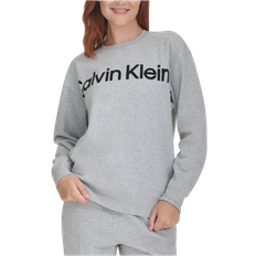 Calvin Klein Women Sweaters Calvin Klein Women's Logo Graphic Dropped-Shoulder Sweatshirt - Pearl Heather Grey