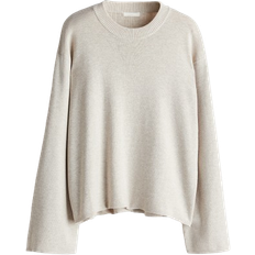 H&M Oversized Pullover Mit Gerundetem Saum - Beige