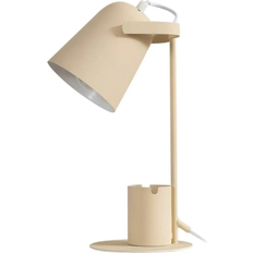 Lindby Tischleuchte Ilmar Ø 12 cm Beige/Weiß Tischlampe 38cm