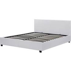 Lits avec Cadre Habitat et Jardin Double Coffre Carla 160 x 200 cm Blanc Lit avec Cadre