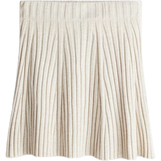 H&M Girls Beige Rib-knit A-line skirt 10-12Y