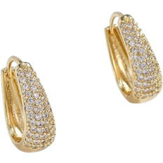Shein Rhinestone Decor Hoop Earrings