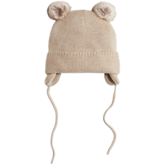 6-9M Mützen H&M Fleecegefütterte Beanie mit Ohrenklappen - Braun