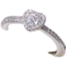 Shein 1pc Glamorous Cubic Zirconia Heart Decor Ring For Women For Gift