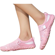 Pink Water Shoes Shein Couples Beach Shoes, Aqua Shoes, Fitness Shoes, Five Toe Swimming Shoes, Outdoor Water Shoes