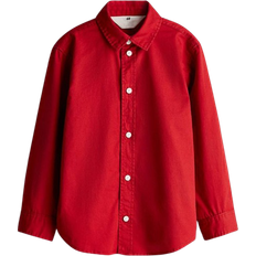 Buttons Shirts Children's Clothing H&M Boys Long Sleeved Cotton Shirt - Red