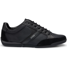 HUGO BOSS Saturnus profil sneaker för män med låg topp, Svart