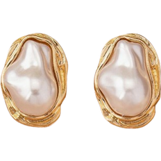 Shein pair Vintage Elegant Pearl Stud Earrings For Women