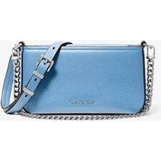 Michael Kors Bryant Small Pebbled Leather Convertible Pochette - Blue