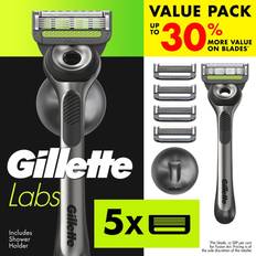 Razors Gillette Labs Value Pack Razor Handle 5 Blade Refills