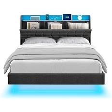 Full size bed frames Vasagle URMB852G71 Full Size Bed Frame with LED Lights