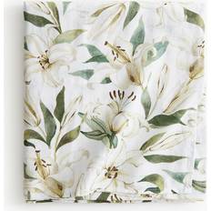 H&M Patterned 140 x 240 cm White Tablecloth Green, Yellow, White, Natural (240x140cm)