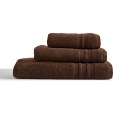 Dunelm Hotel Pure Cotton Bitter Chocolate Bath Towel Brown (170x90cm)