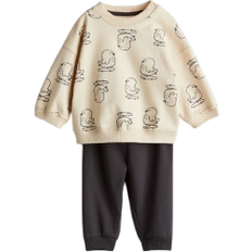 Press Studs Tracksuits Children's Clothing H&M 2-Piece Sweatsuit - Beige