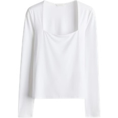 H&M Langærmet Jerseytrøje - Hvid