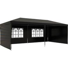 Dakota Fields Bahattin 2.95m x 5.83m Metal Party Tent - Black