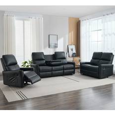 Madrid 1+2+3 Seater Manual Air Leather Recliner Set 188 cm W x 94.5 cm D
