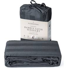 Bambu Sängkläder 100% Naturlig Bambu Kolgrå Satinvävt