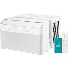 Midea Air Conditioners Midea 8,000 BTU U-Shaped Smart Inverter Air Conditioner Cools up to 350 Sq. Ft. Ultra Quiet with Open Window Flexibility, Works with Alexa, 35% Energy Savings, Remote Control (Renewed)