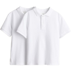 H&M Boys White 2-pack cotton polo shirts