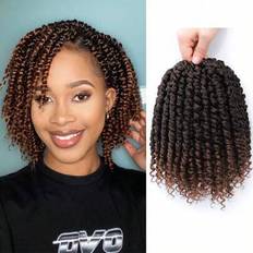 Äkta hår Hårtränsar Shein Passion Twist Crochet Hair 8/10Inch 12Roots T30 Passion Twist