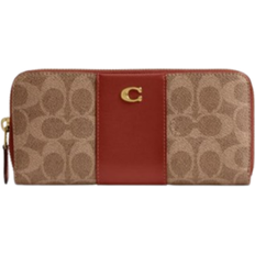 Coach Essential Signature Canvas Accordion Zip Wallet - Tan Rust