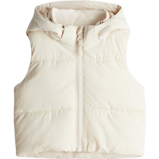 6-9M Oberbekleidung H&M Puffer-Weste mit Kapuze Beige - Beige