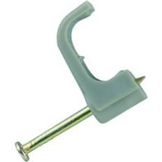 Deta Single Grey Twin & Earth Cable Clips 2.5mm Pack of 100