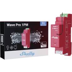 Electrical Accessories Shelly Relais Wave Pro 1PM, Hutschiene, Messfunktion, rot