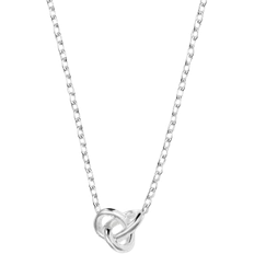 Le knot drop necklace rodium Halsband Dam Silver