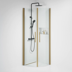 Bath Deluxe Duschar Bath Deluxe Vänern Duschhörn Rund Klarglas Brons Profil 700x700x1980mm