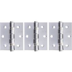 4fire Ball Bearing Hinge Polished 3mm FD130 pack of 3 Silver 3pcs 102x76mm