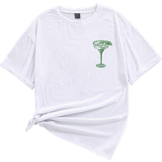 Oversize T-shirts Shein Plus Loose TShirt MARGARITA Oversized Long TShirt