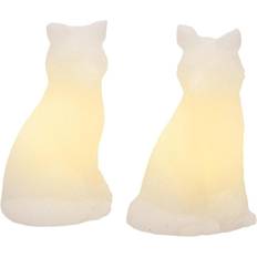 Sirius Figure Fox Edda White Julebelysning 2stk