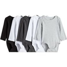 H&M Baby Grå 5-pak bodyer 9-12M
