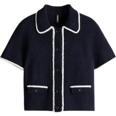 H&M Cardigan Med Korte Ærmer - Blå