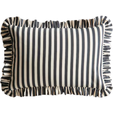 H&M i Bomuld med Flæser 40 x 60 Pudebetræk Sort, Hvid (60x40cm)