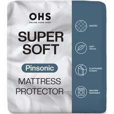 Microfiber Bed Linen OHS Pinsonic Soft Touch Topper Protector Super King Mattress Cover White (200x180cm)