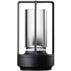 Aluminiums Krystal LED Sort Bordlampe 17.5cm