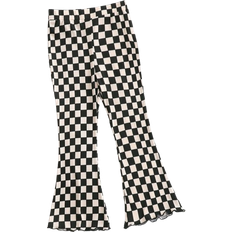 110/116 - Multifärgade Byxor Shein Toddler Girls Plaid Flare Leg Trousers