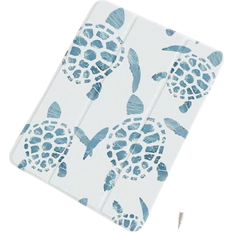 Shein pc Cute Blue Sea Turtle Patterned Silicone Shockproof Tablet Protective Case With Pen Slot Compatible With Huawei Xiaomi IPad Samsung